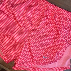 Coral/pink nike shorts
